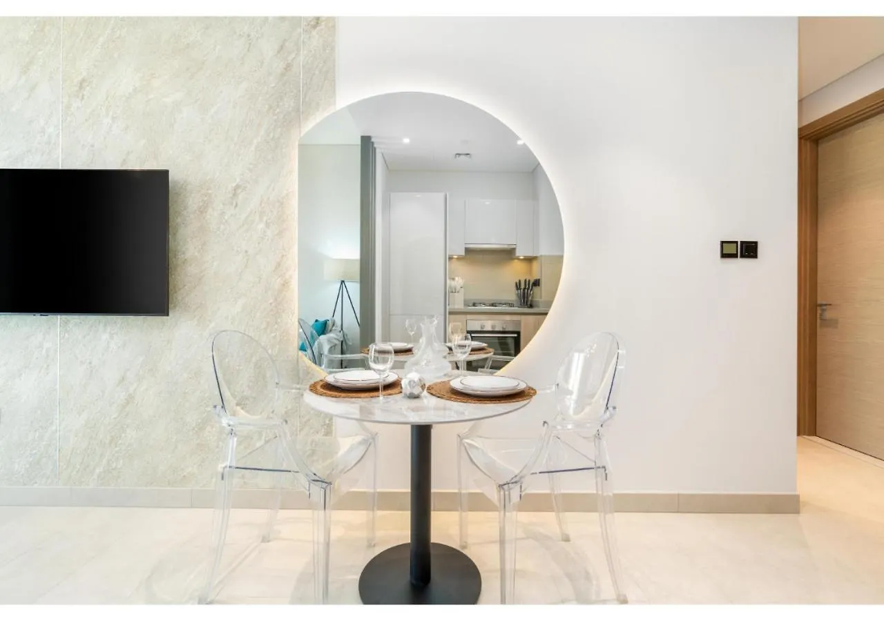 迪拜Charming 1Br With Cozy Balcony At Sobha Waves By Vibel公寓 0*, 迪拜 阿拉伯联合酋长国