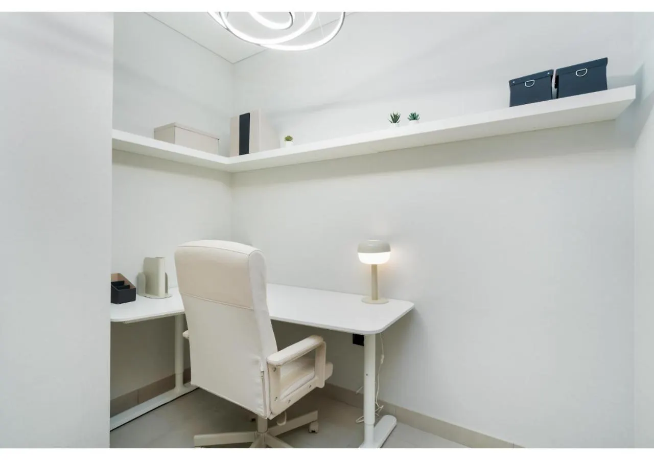 迪拜Charming 1Br With Cozy Balcony At Sobha Waves By Vibel公寓 迪拜