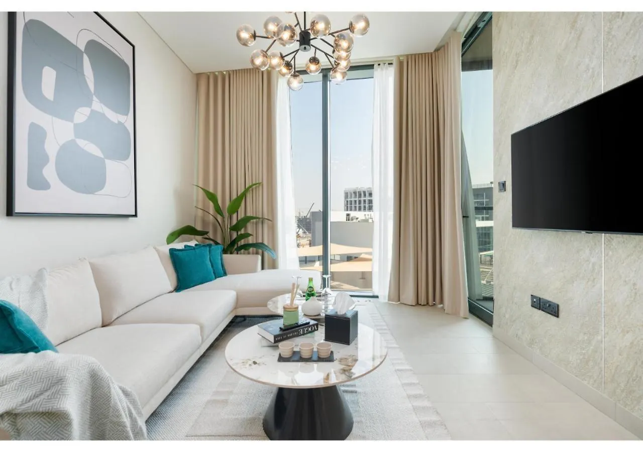 Charming 1Br With Cozy Balcony At Sobha Waves By Vibel Apartment Dubai