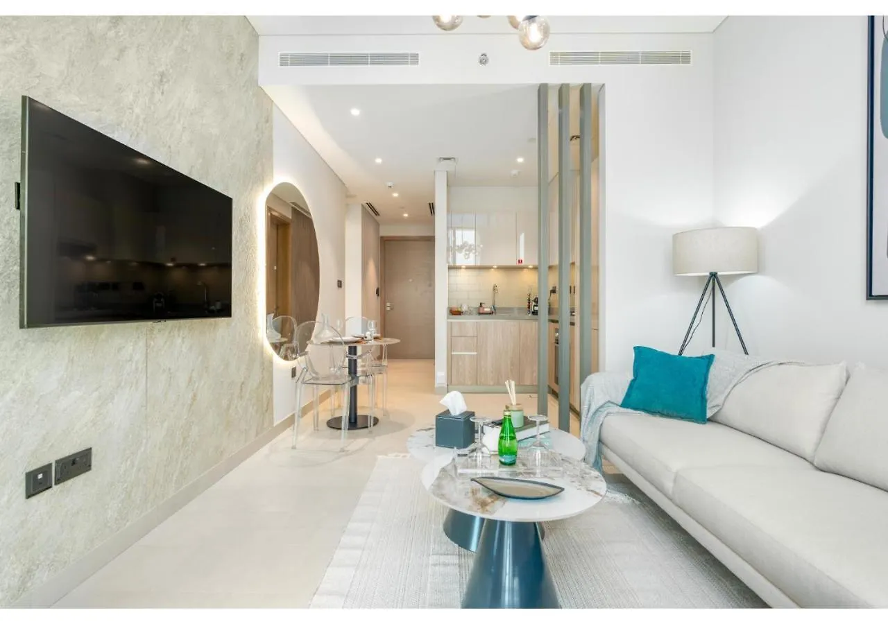 Charming 1Br With Cozy Balcony At Sobha Waves By Vibel Apartment Dubai United Arab Emirates