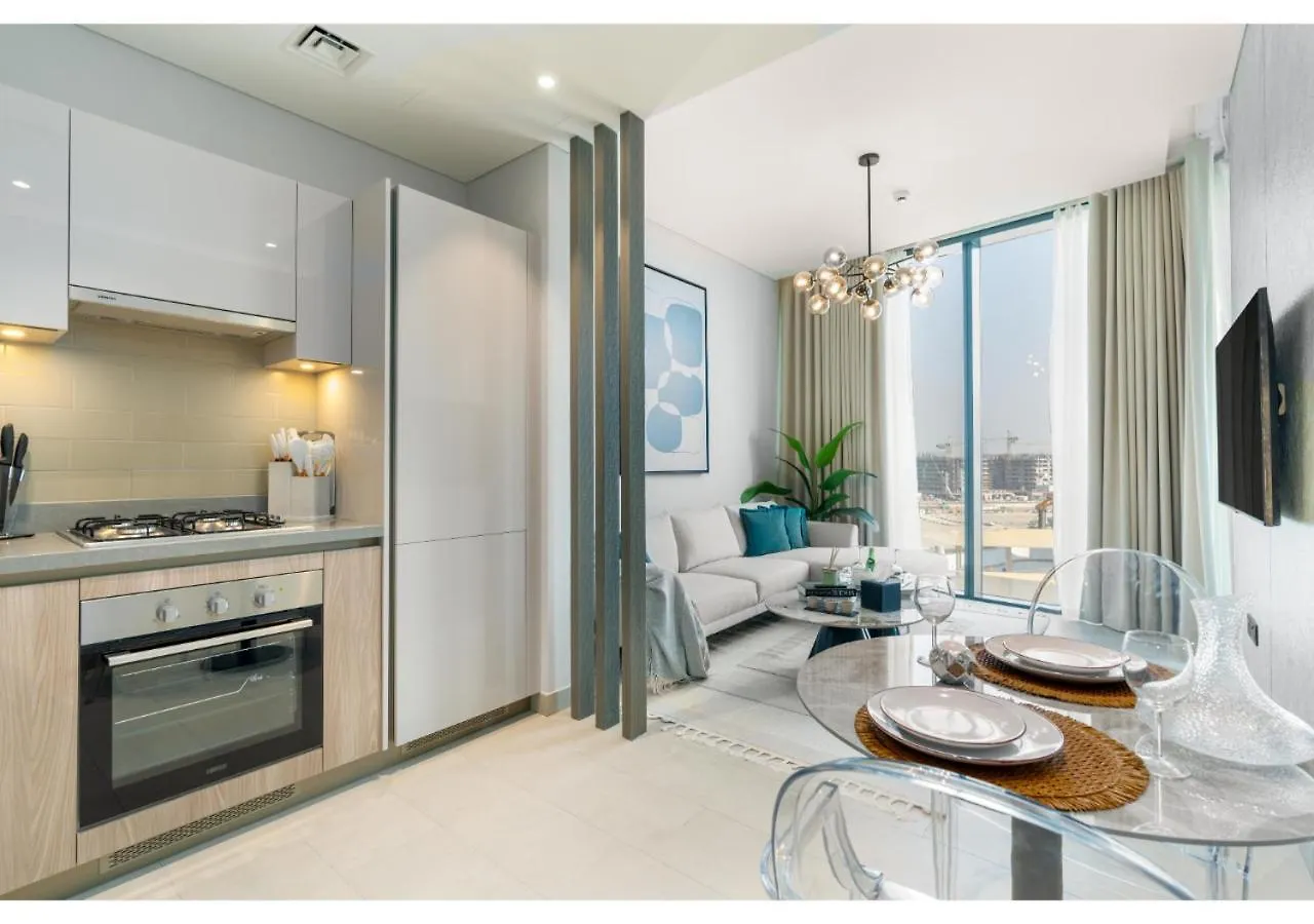 Charming 1Br With Cozy Balcony At Sobha Waves By Vibel Apartment Dubai
